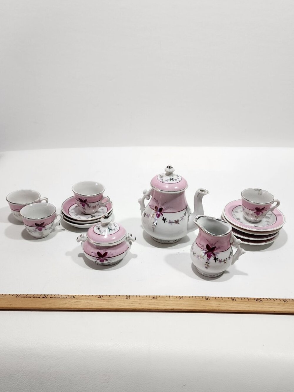 ANTIQUE 19th Century China Childs French Dejeuner Style Lunch Tea Set c1890 RARE - Picture 11 of 15